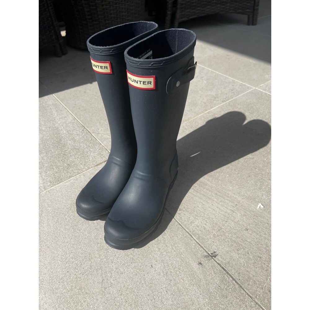 Hunter Kids Navy Blue Boots